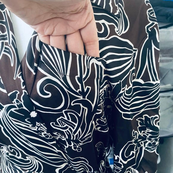 Zara Brown and White Maxi Dress - Picture 4 of 16